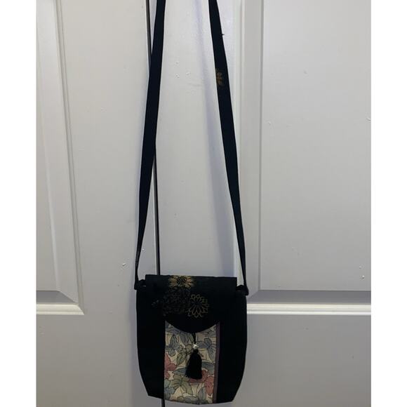 Made in Japan One of a Kind Crossbody Bag Midori International Obi Arts Pouch - Picture 8 of 8